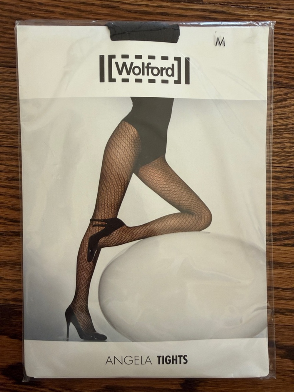 Wolford Angela Fishnet Tights in Black